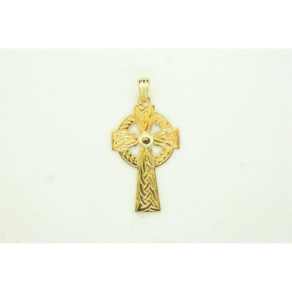 Estate Sale 14k Yellow Gold Cross Pendant Religious Vintage...